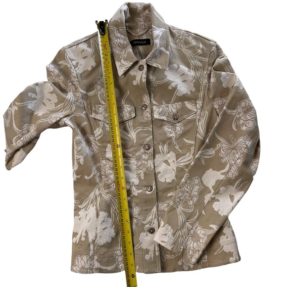 APANAGE Women's Long Sleeve Textured Floral Jacket Size 4 - Picture 8 of 14
